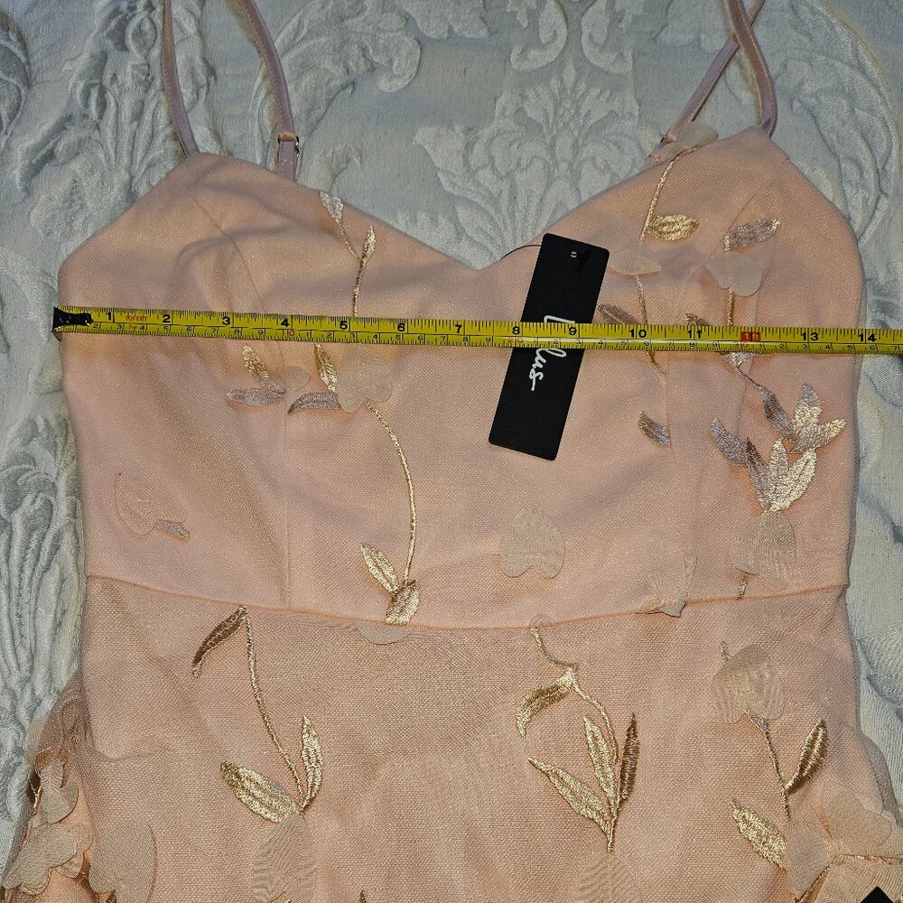 Lulus Limitless Adoration Blush Pink 3D Floral Embroidered Midi Dress - NWT, XS - Picture 7 of 12